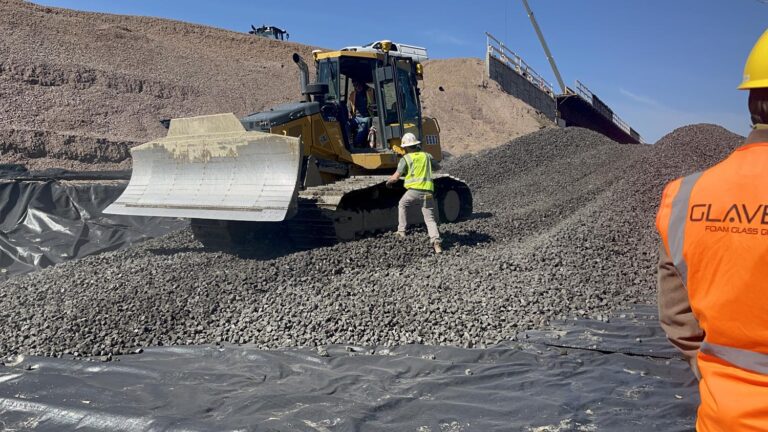 Foamed Glass Aggregate being used at the Exit 17 Bridge Replacement