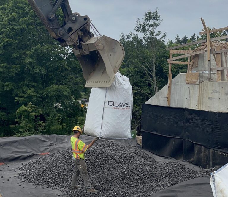 Foamed Glass Aggregate being used at the Bucknam Bridge Repair