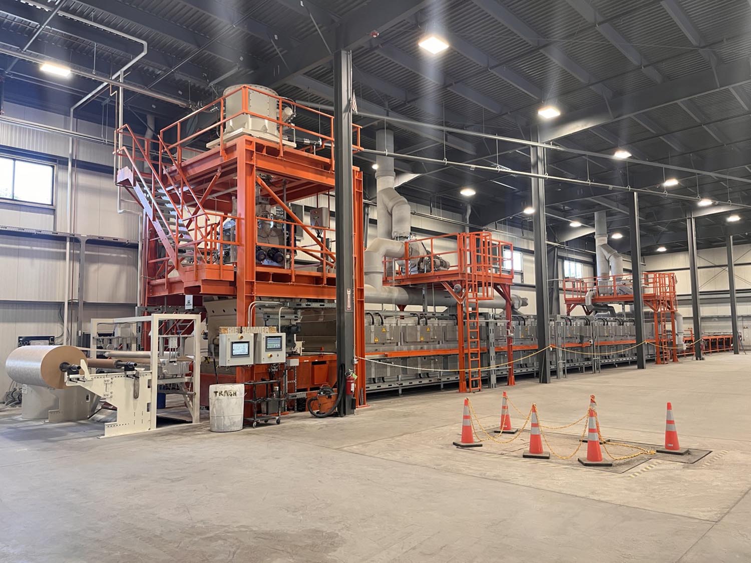 A photo of the Glavel foamed glass aggregate manufacturing plant.