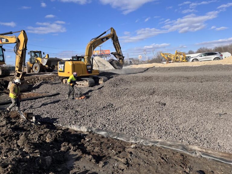 Foamed Glass Aggregate being used at Herb Chambers Toyota