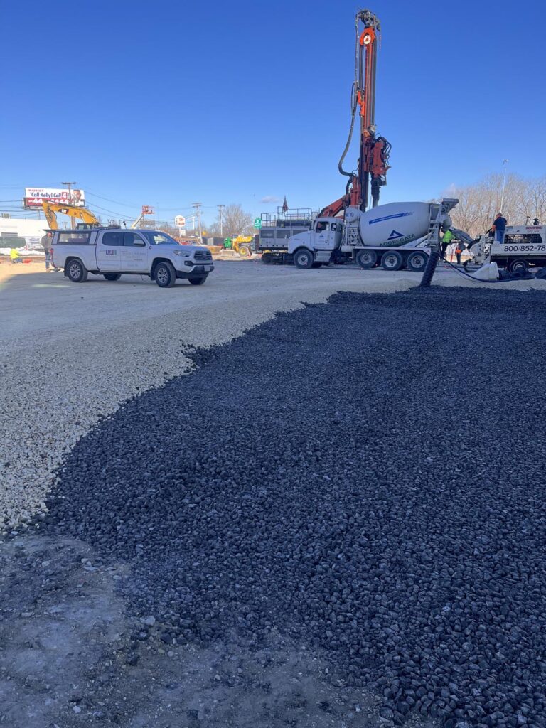 Foamed Glass Aggregate being used at Herb Chambers Toyota