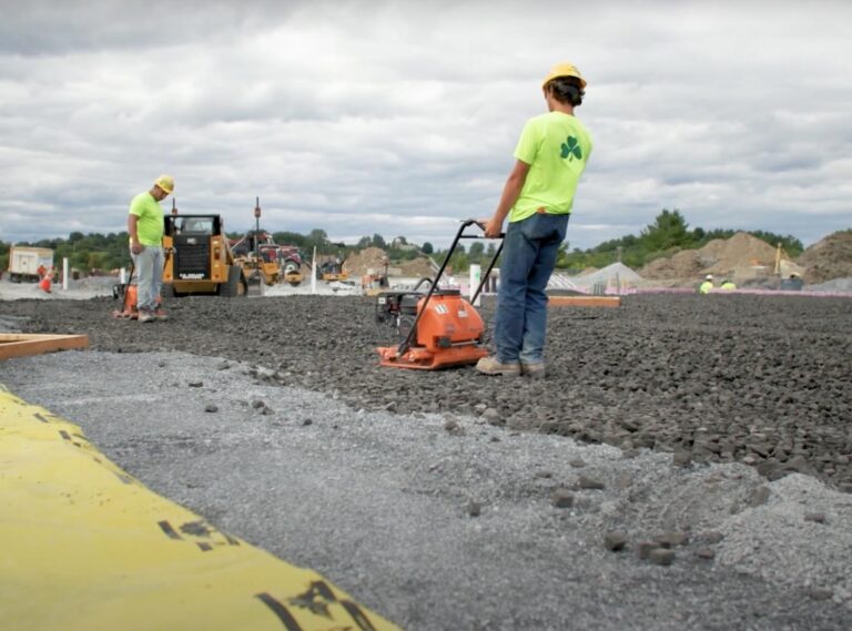 Foamed Glass Aggregate being used at the OnLogic commercial construction site