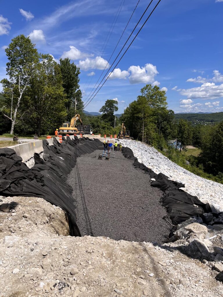 Foamed Glass Aggregate being used at the Dewey Avenue Road Stabilization