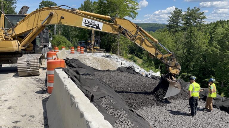 Foamed Glass Aggregate being used at the Dewey Avenue Road Stabilization