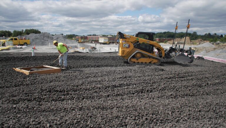 Foamed Glass Aggregate being used at the OnLogic commercial construction site